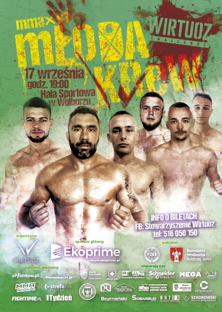 Gala Wirtuoz Challenge, 17 września, g.19.00, Hala Sportowa w Wolborzu, tel. 516 050 150