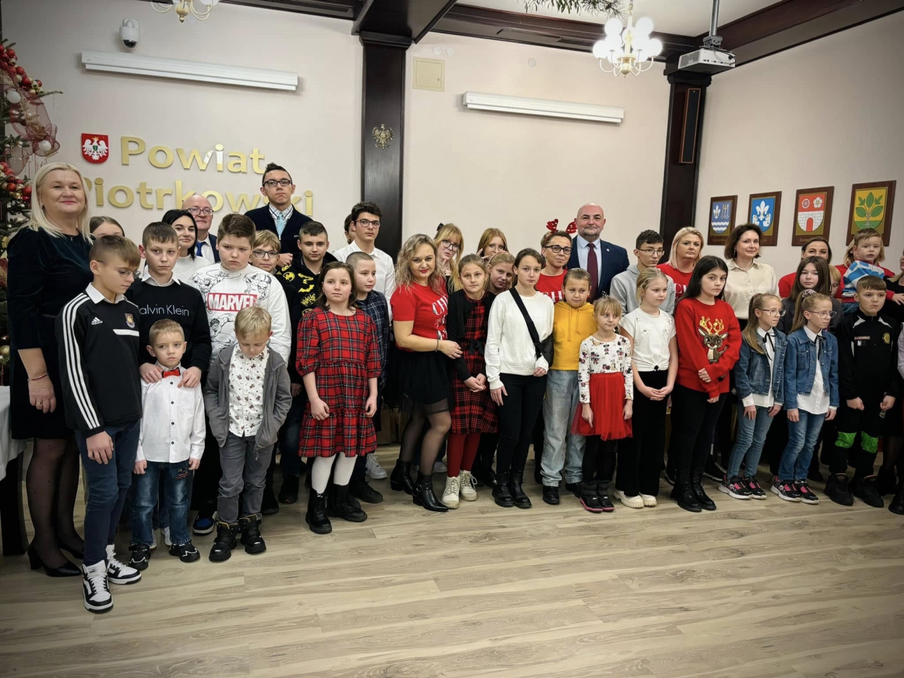 Uczestnicy wigilii w Starostwie