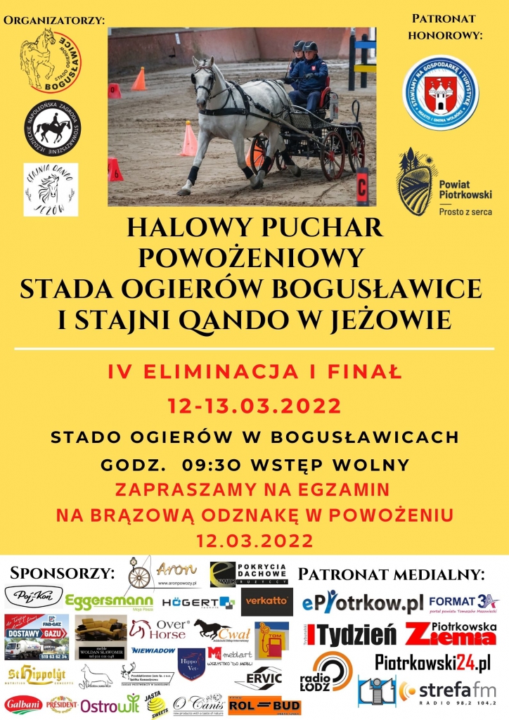 Plakat przygotowany przez organizatora zawodów