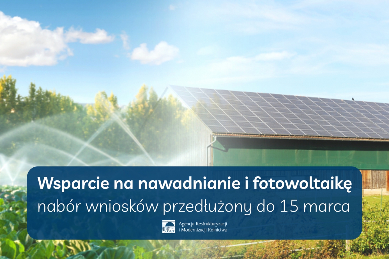 grafika przedstawia dom niebo obszar zielony Wnioski na nawadnianie i fotowoltaikę – nabór przedłużony do 15 marca