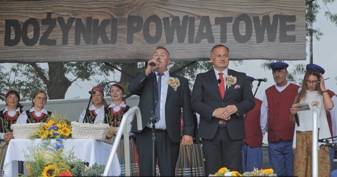 Kadr z filmiku promującego Dożynki Powiatowe 2022
