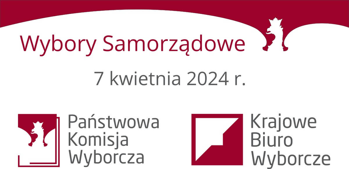 Plakat z napisem Wybory samorządowe 2024