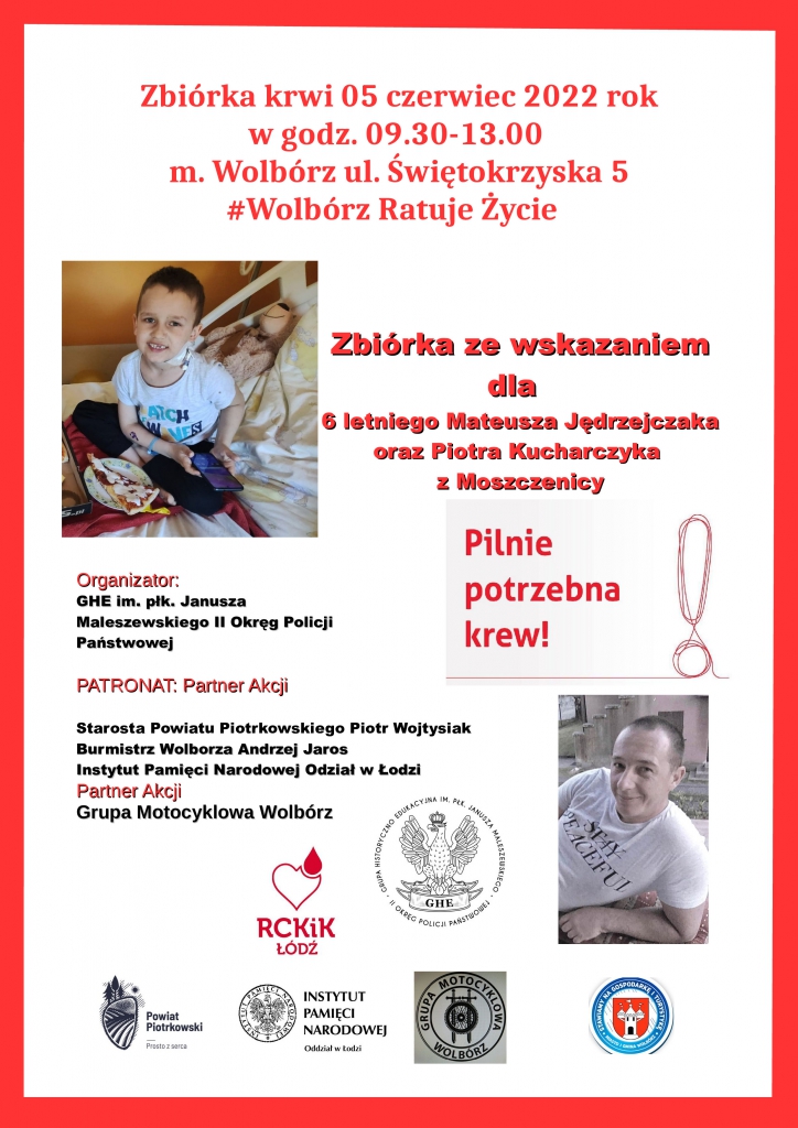Plakat zawiera informacje zamieszczone w informacji poniżej, przygotowany został przez organizatora akcji 