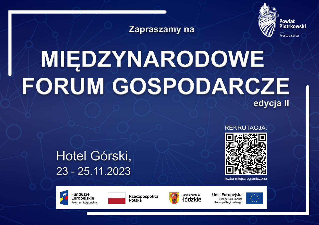 Plakat zapraszający na Międzynarodowe Forum Gospodarcze