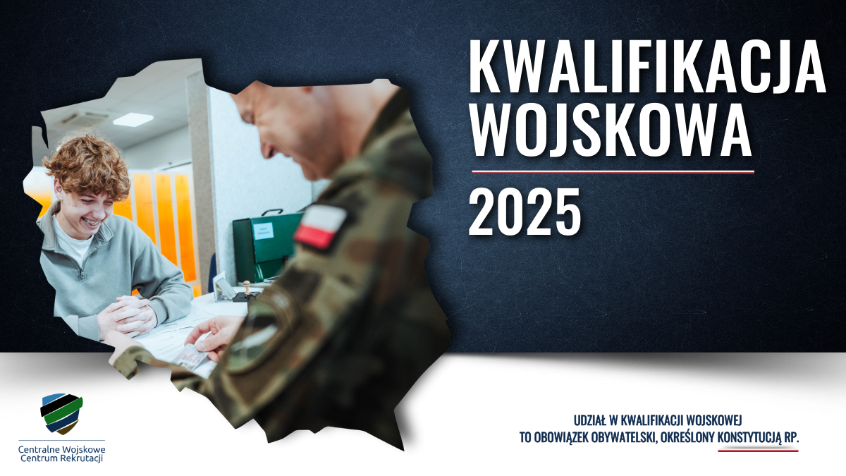 Grafika z napisem Kwalifikacja wojskowa