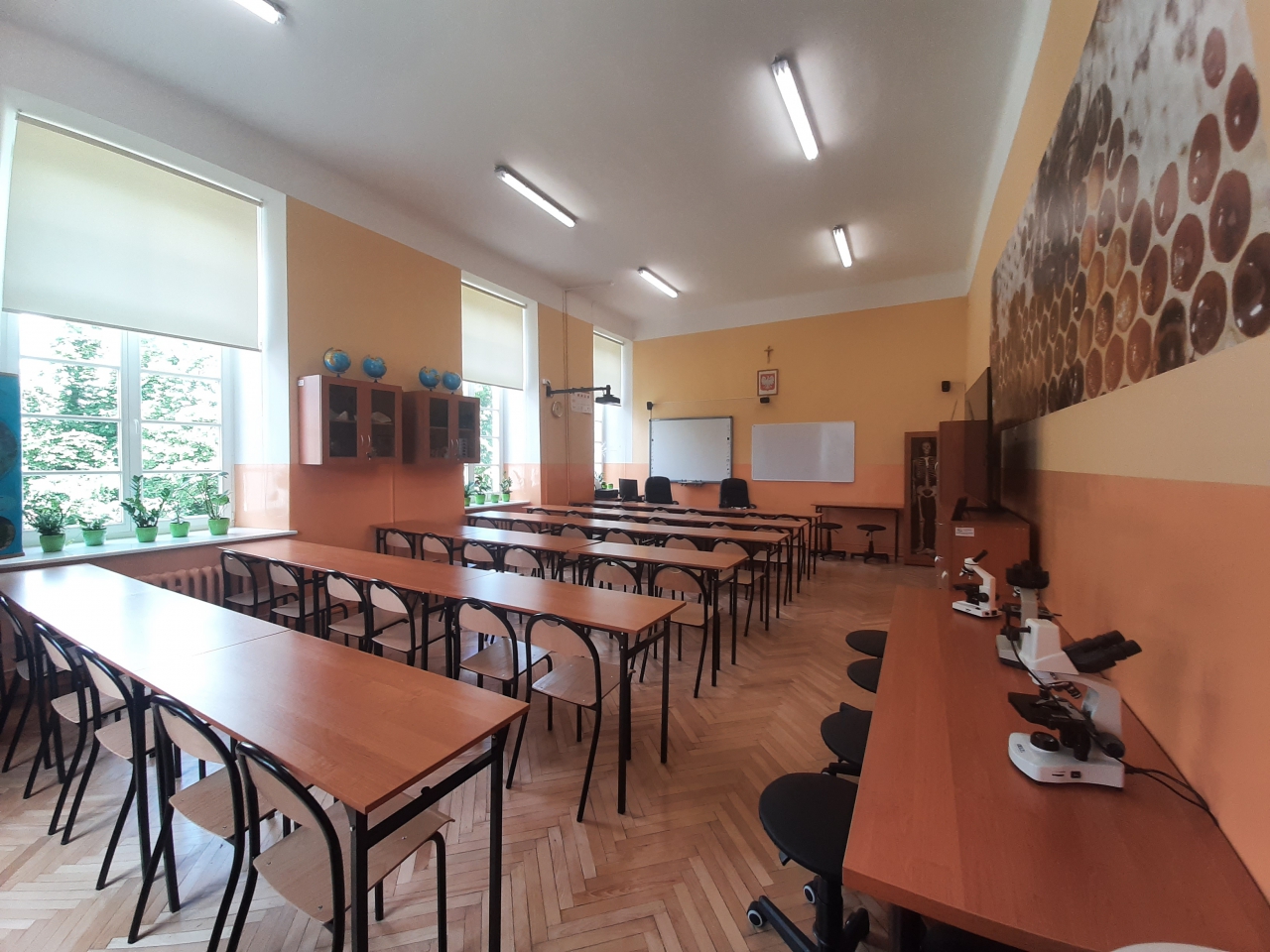 Odnowiona sala w której powstała ekopracownia w szkole w Wolborzu