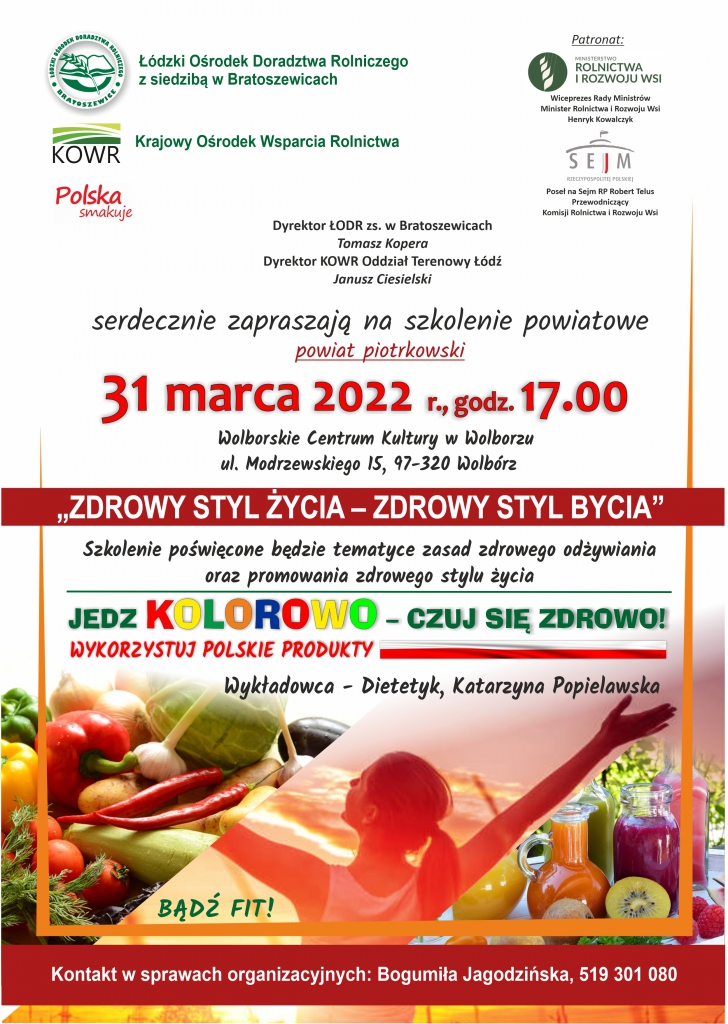 Plakat zawiera informacje zamieszczone poniżej w tekście