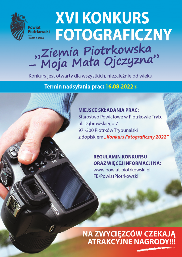 Plakat z opisem Konkurs Fotograficzny Moja Mała Ojczyzna 2022