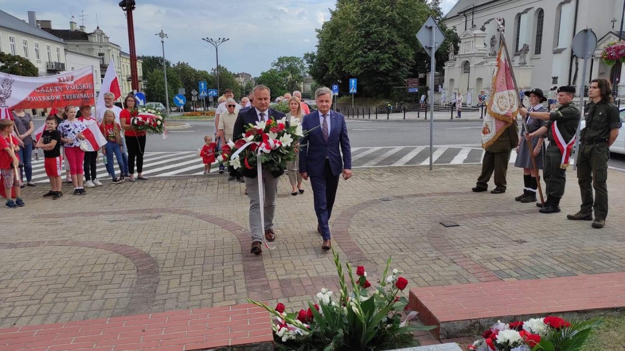 Starosta Piotr Wojtysiak oraz Wicestarosta Dariusz Magacz