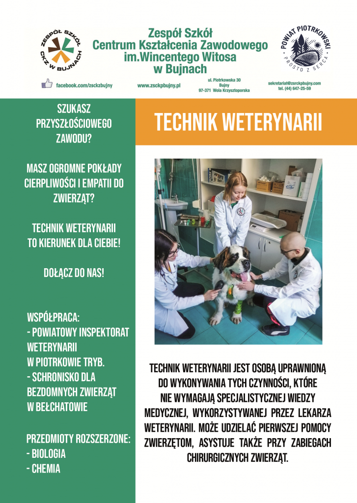 Plakat przygotowany przez Szkołę w Bujnach