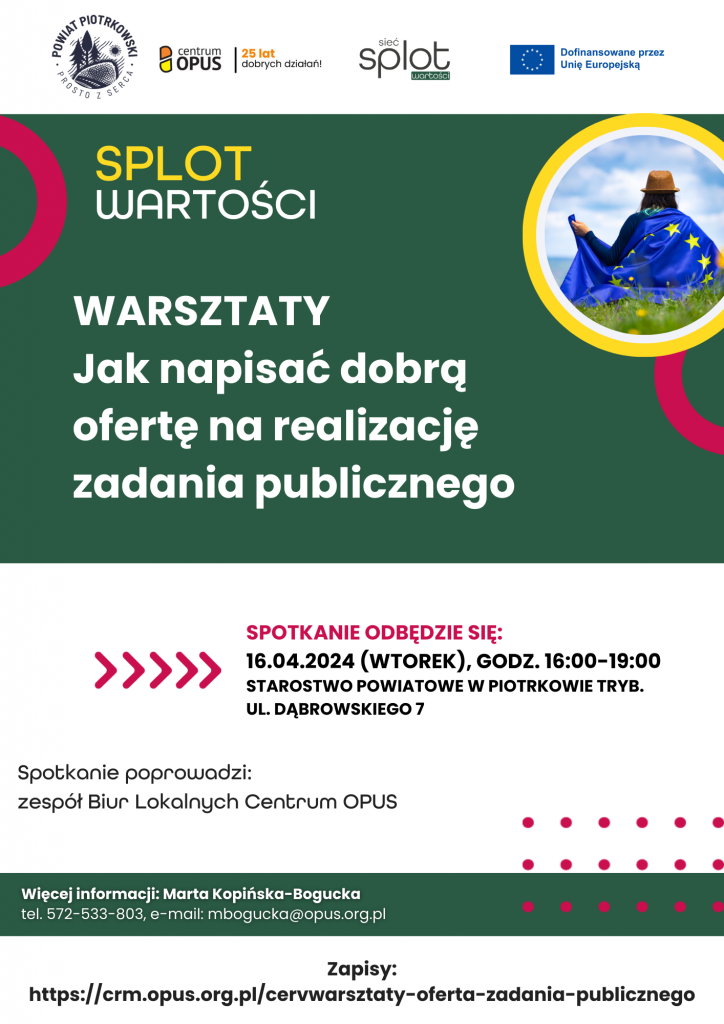 Plakat przygotowany przez organizatora